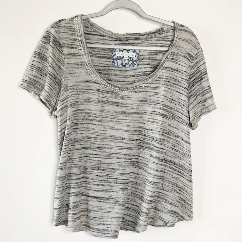 Anthropologie Pure + Good Space Dye Heather Tee, XS